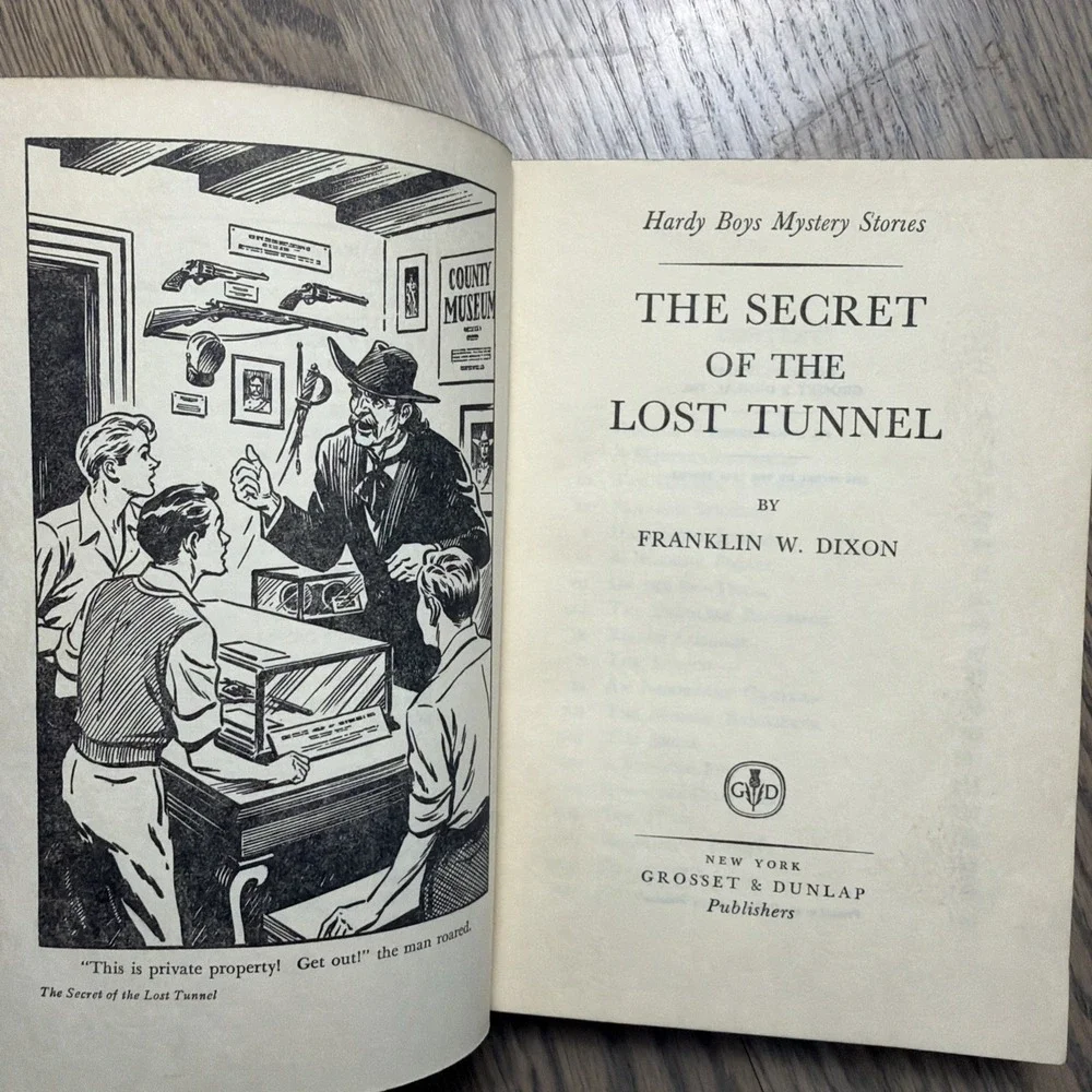 Hardy Boys #29 THE SECRET OF THE LOST TUNNEL‎ by Dixon HC 1950 Early Printing